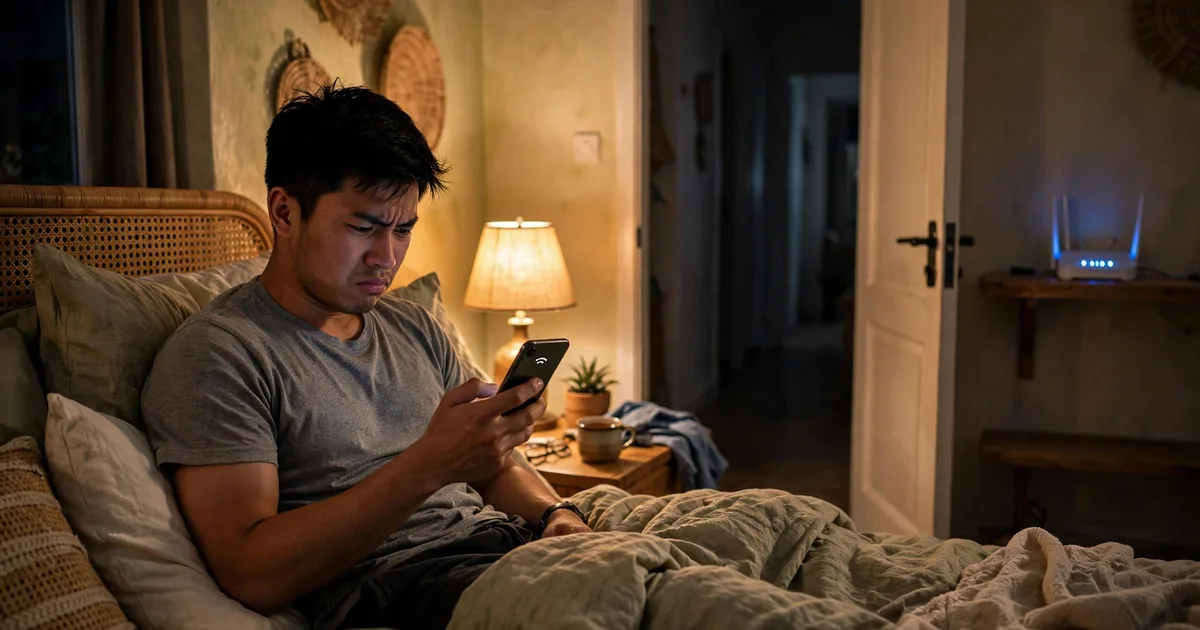 Ảnh minh họa cho bài viết WiFi yếu trong phòng ngủ: 7 nguyên nhân và cách tự xử lý không cần gọi thợ