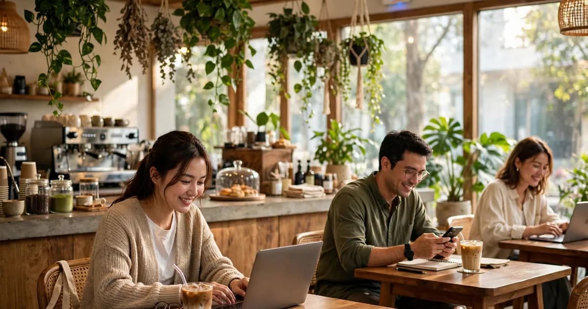 Ảnh minh họa cho bài viết Lắp WiFi cho quán cà phê: làm sao để khách ngồi lâu mà không chê mạng?