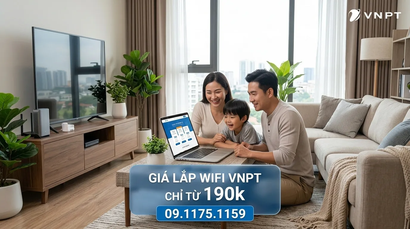 Ảnh minh họa cho bài viết Nên chọn gói WiFi VNPT nào cho gia đình 2-4 người?