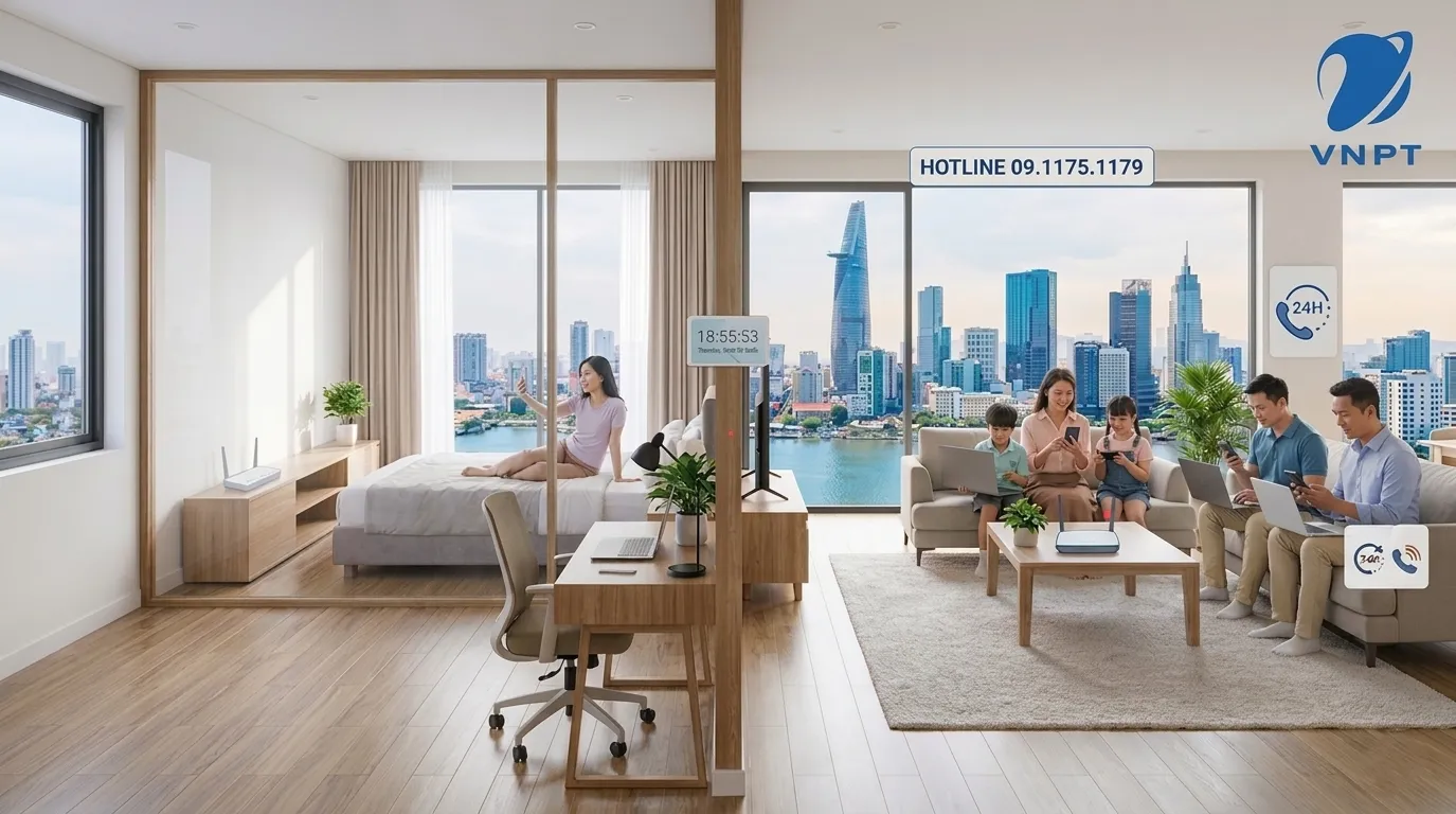 Ảnh minh họa cho bài viết WiFi VNPT hay bị yếu trong phòng ngủ? Khi nào nên lắp thêm Mesh?