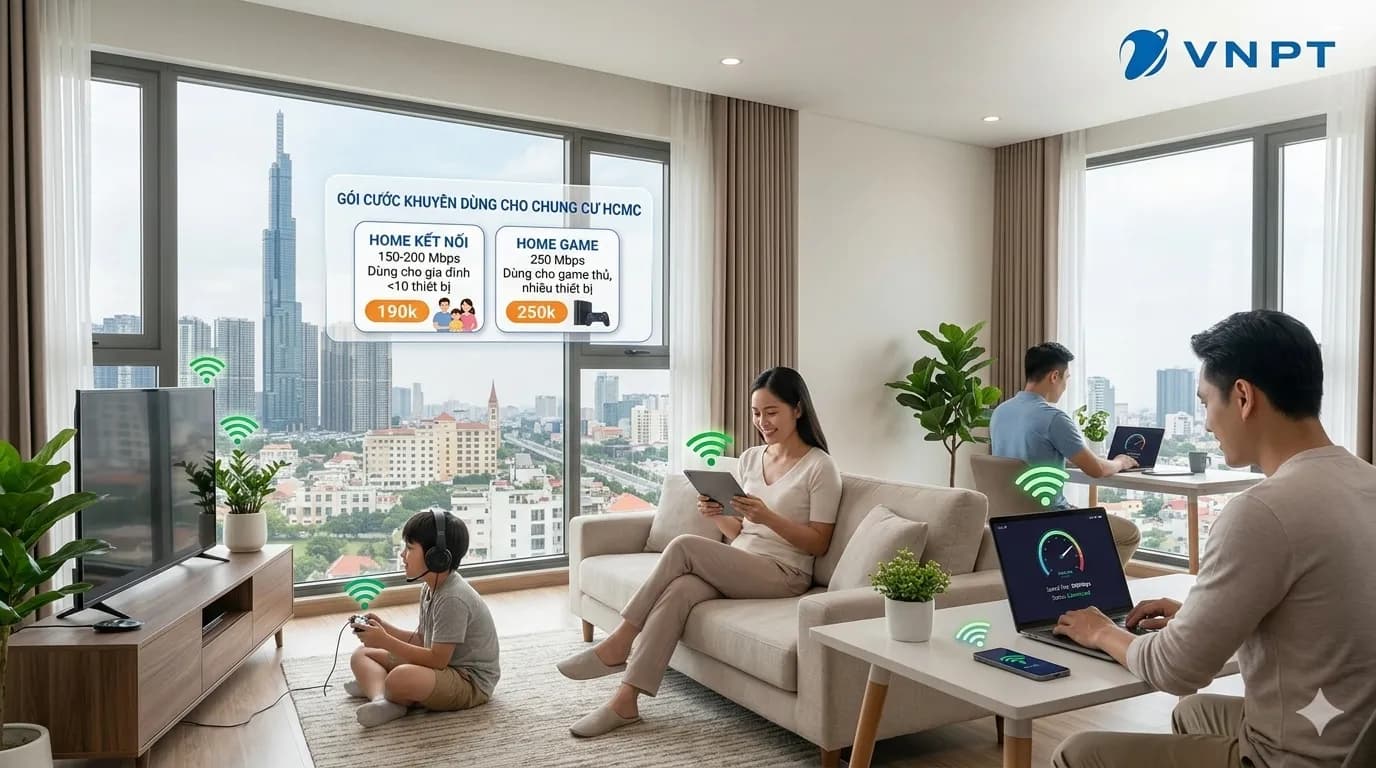 Ảnh minh họa cho bài viết WiFi VNPT cho căn hộ chung cư tại TP.HCM: nên chọn gói nào để dùng ổn định?